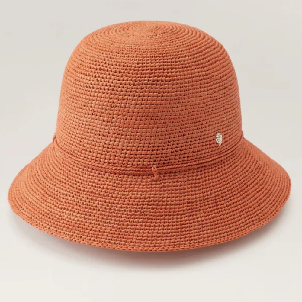Helen Kaminski Orange Straw Hat - Picture 1 of 4